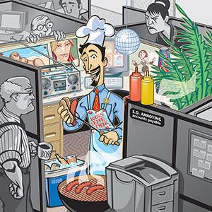 Illustration: Cubicle manners